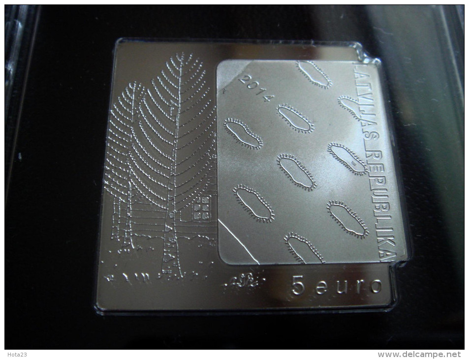 2014 Latvia Lettland Lettonie 5 EURO Silver Coin White Book PROOF + BOX + SERTIFIKAT - Lettonia