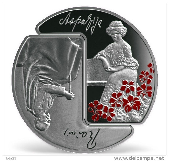 (!) Lettland 5 EURO Latvia 2015 Silver Coin Poet RAINIS And ASPAZIJA 150 Year Proof Box Coa - Latvia