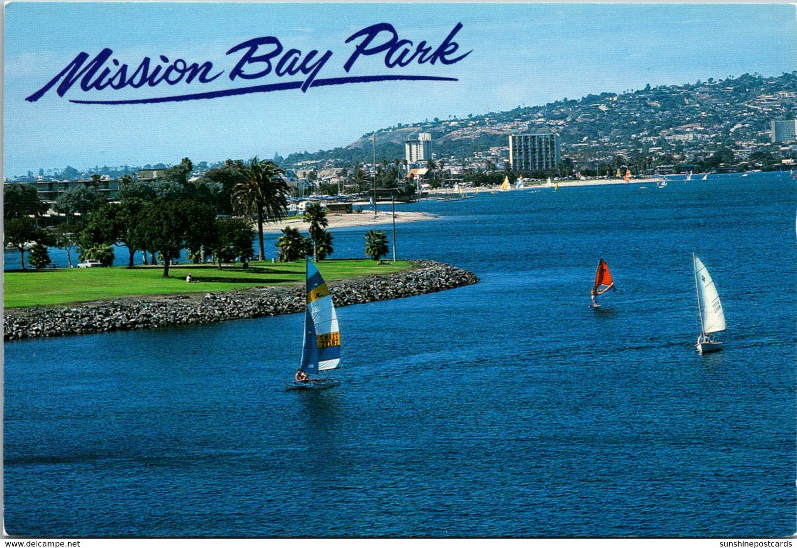 California San Diego Mission Bay Park Sailboats - San Diego