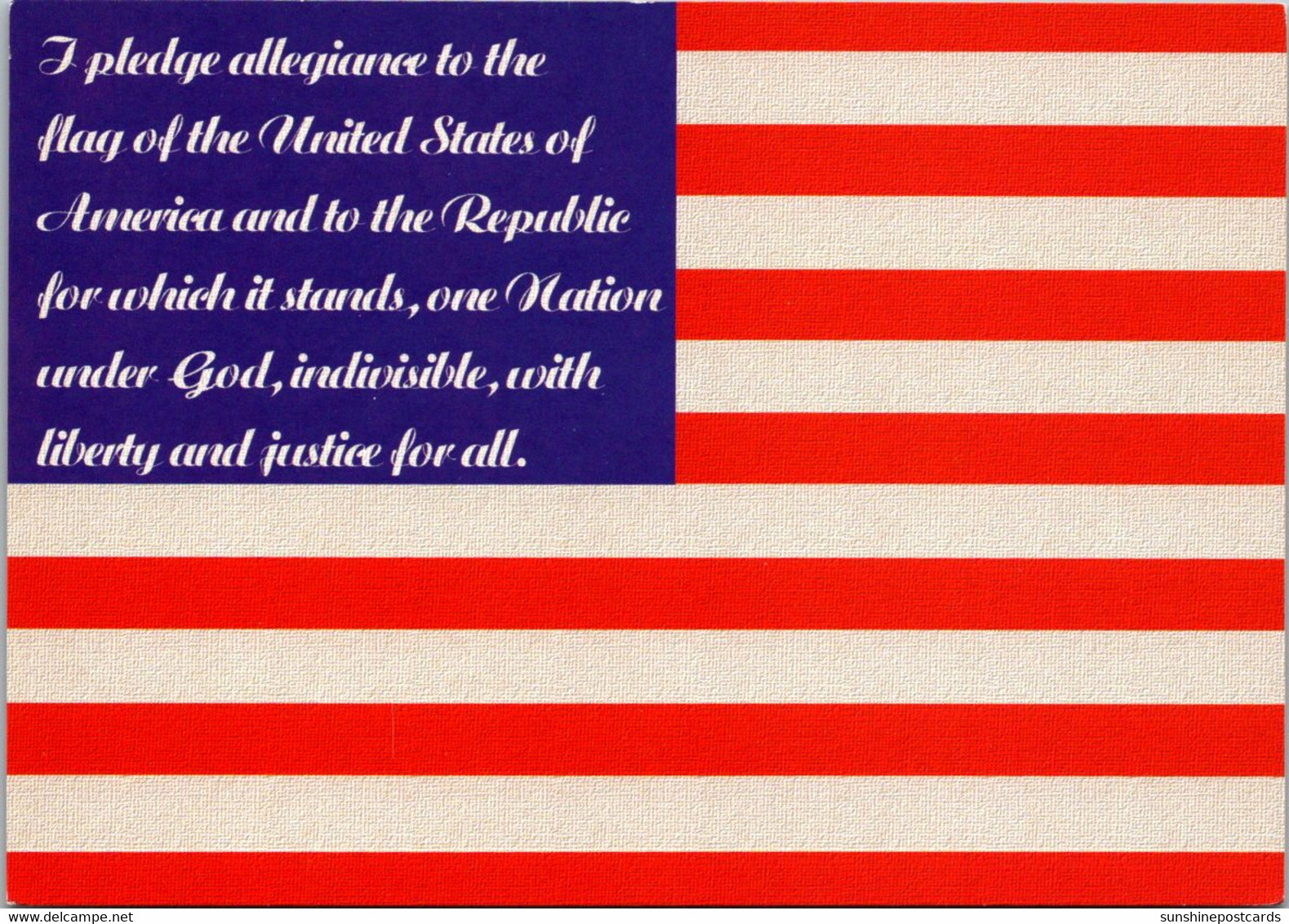 American Flag With The Pledge Of Allegiance - Andere & Zonder Classificatie