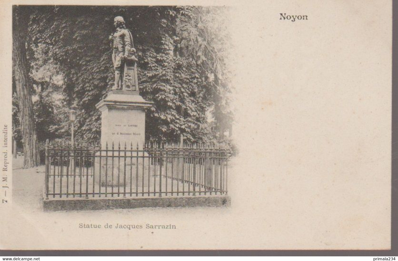 NOYON - STATUE DE JACQUES SARRAZIN - Noyon