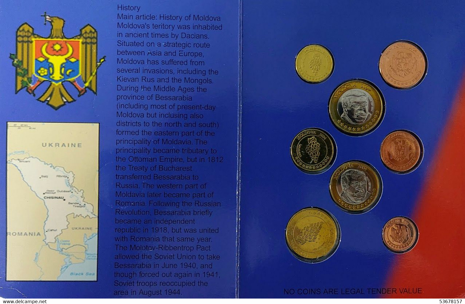 Moldova - Euro Patterns 8 Coins 2004, X# Pn1-Pn8 (#1605) - Moldavie