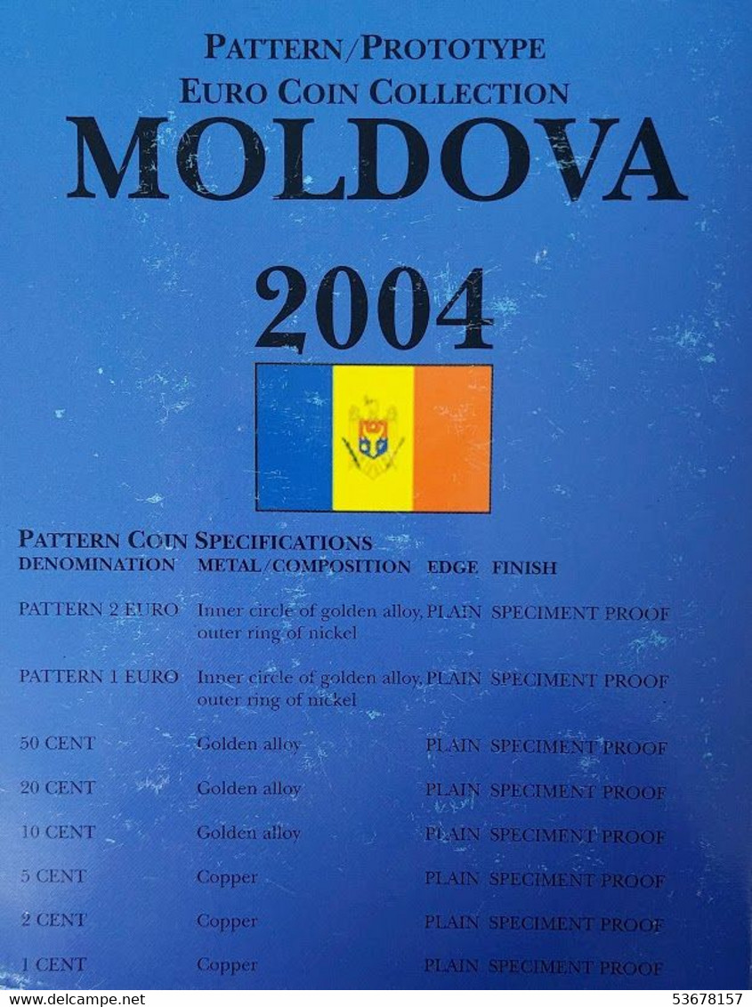 Moldova - Euro Patterns 8 Coins 2004, X# Pn1-Pn8 (#1605) - Moldavie