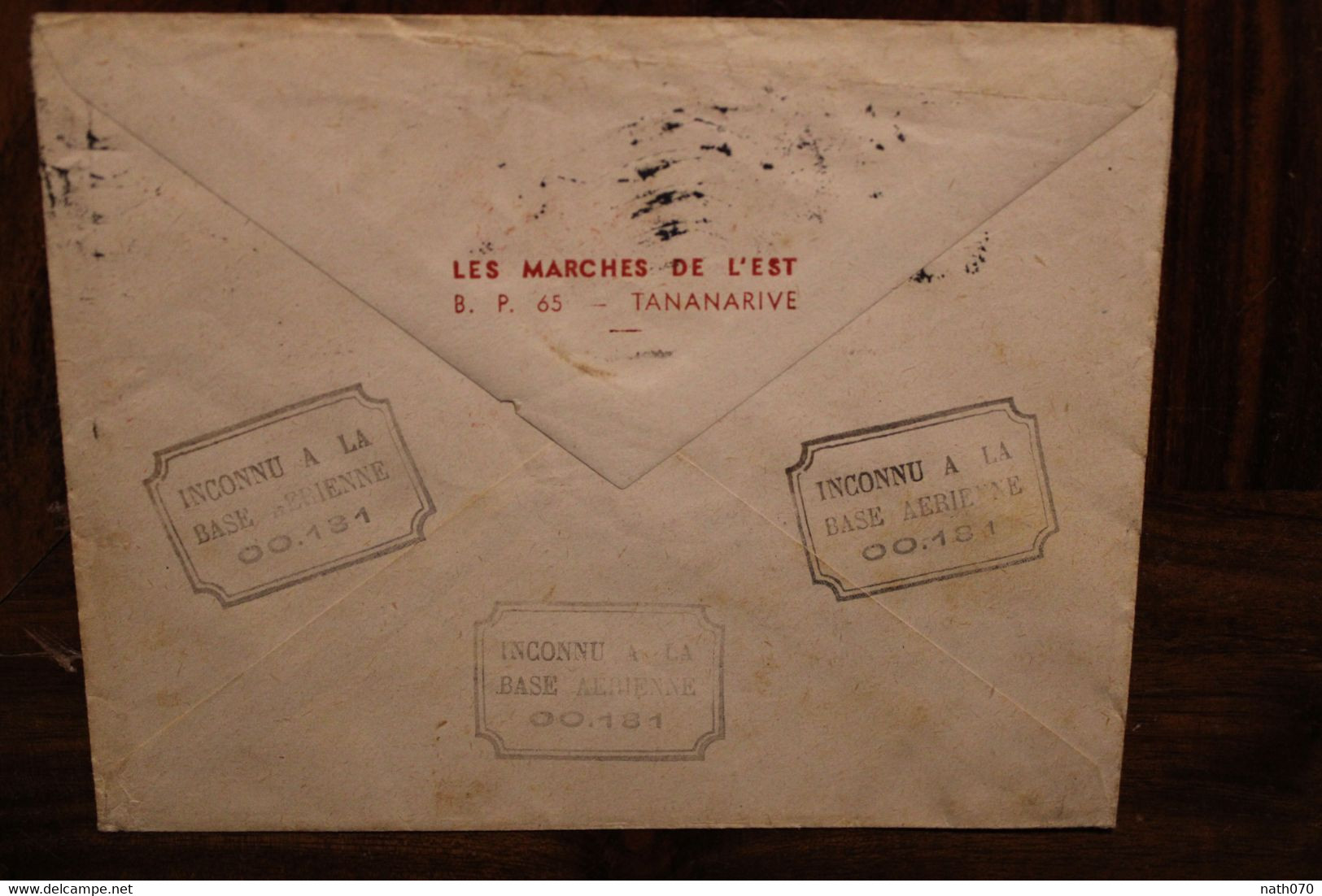 1957 Madagascar France Inconnu à La Base Aerienne Timbre Seul Cover Air Mail Flamme Radio Naviguant Militaire Ivalo - Brieven En Documenten