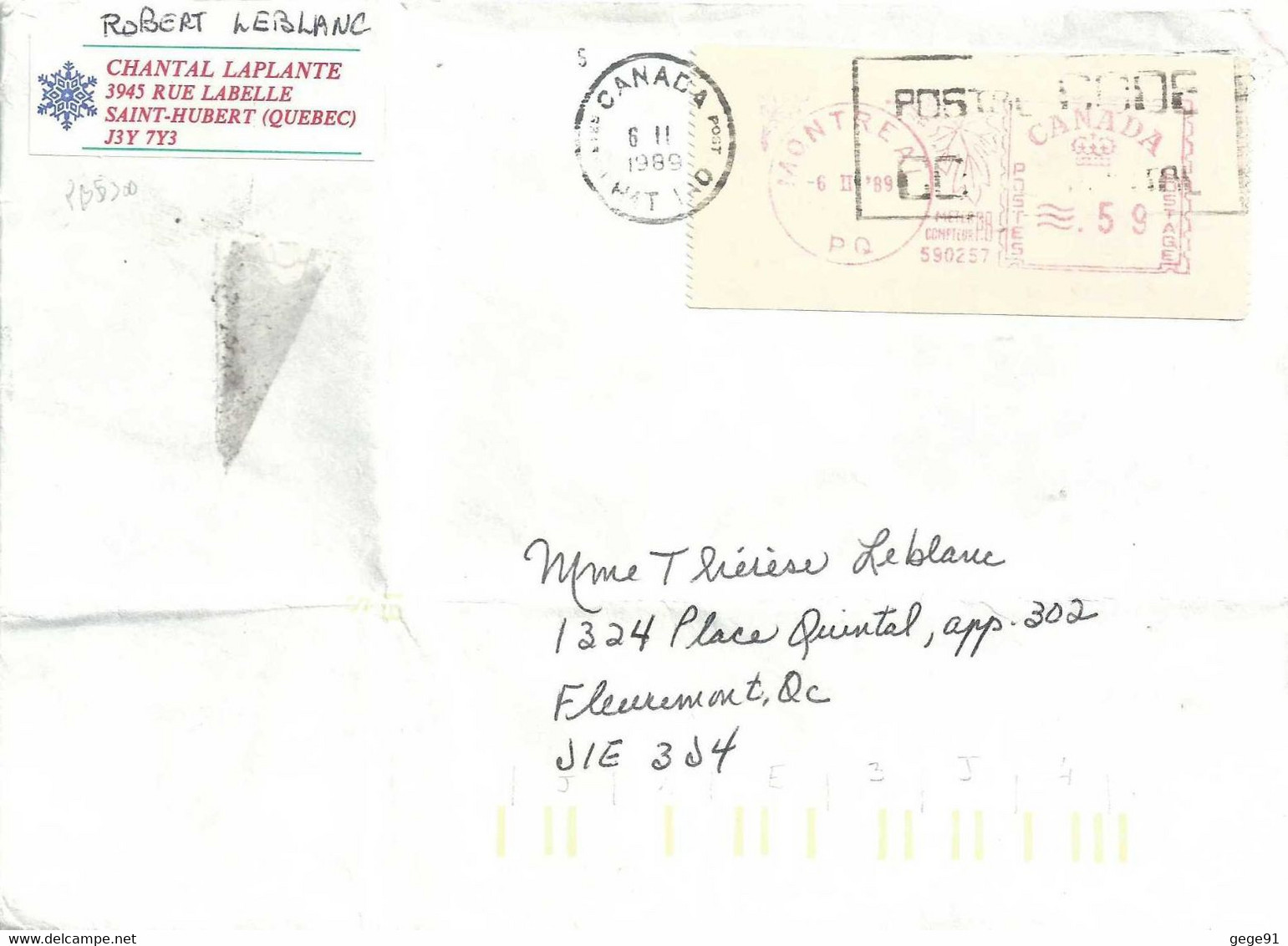 Ema Pitney Bowes - Lettre De Montréal - Storia Postale