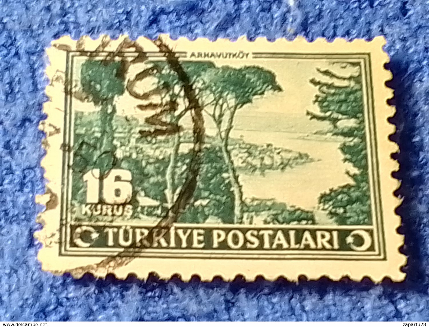 TÜRKİYE- 1940-50-    16K.    İNÖNÜ   SERİSİ   DAMGALI - 1934-39 Sandjak Alexandrette & Hatay