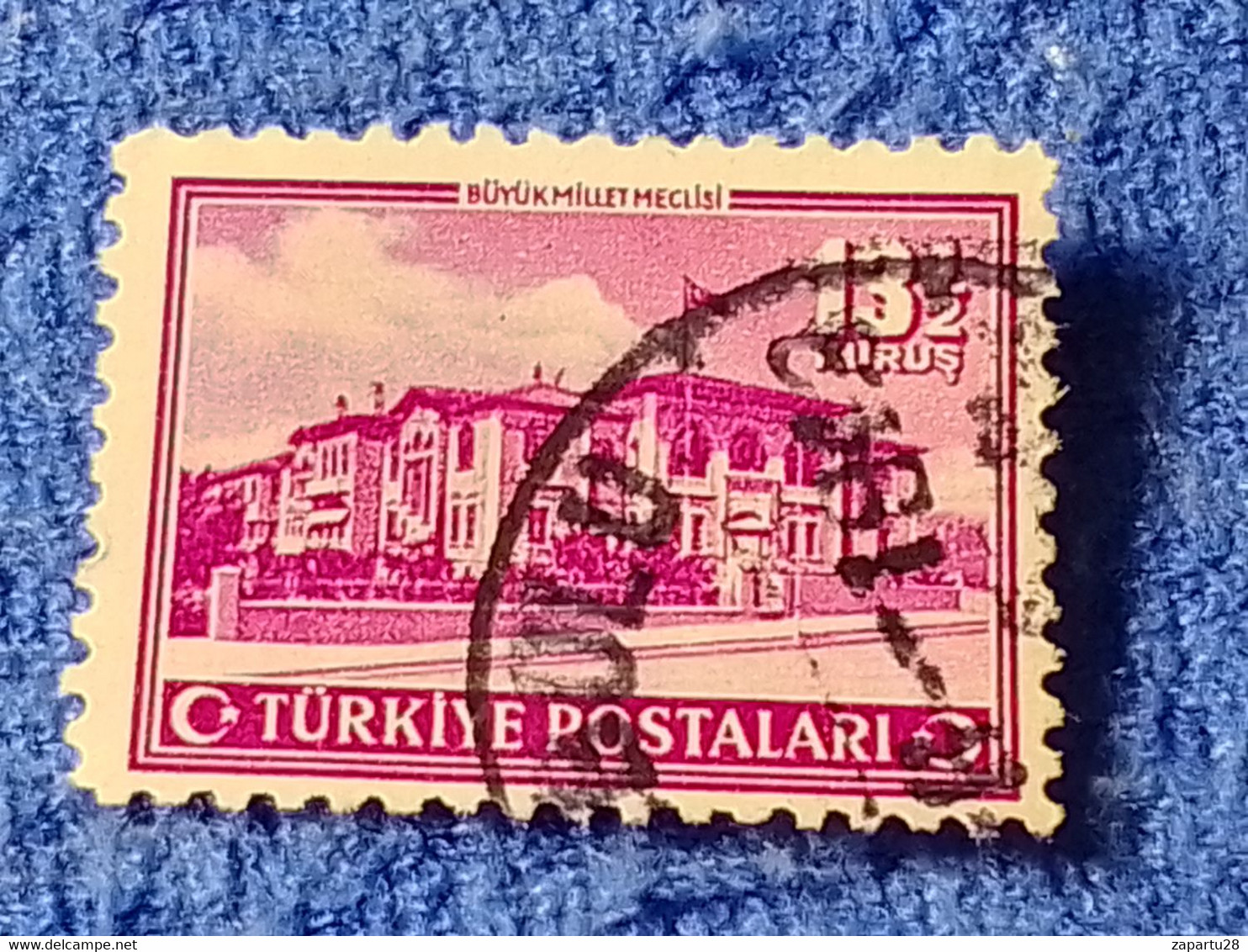 TÜRKİYE- 1940-50-    13.50K.    İNÖNÜ   SERİSİ   DAMGALI - 1934-39 Sandjak Alexandrette & Hatay