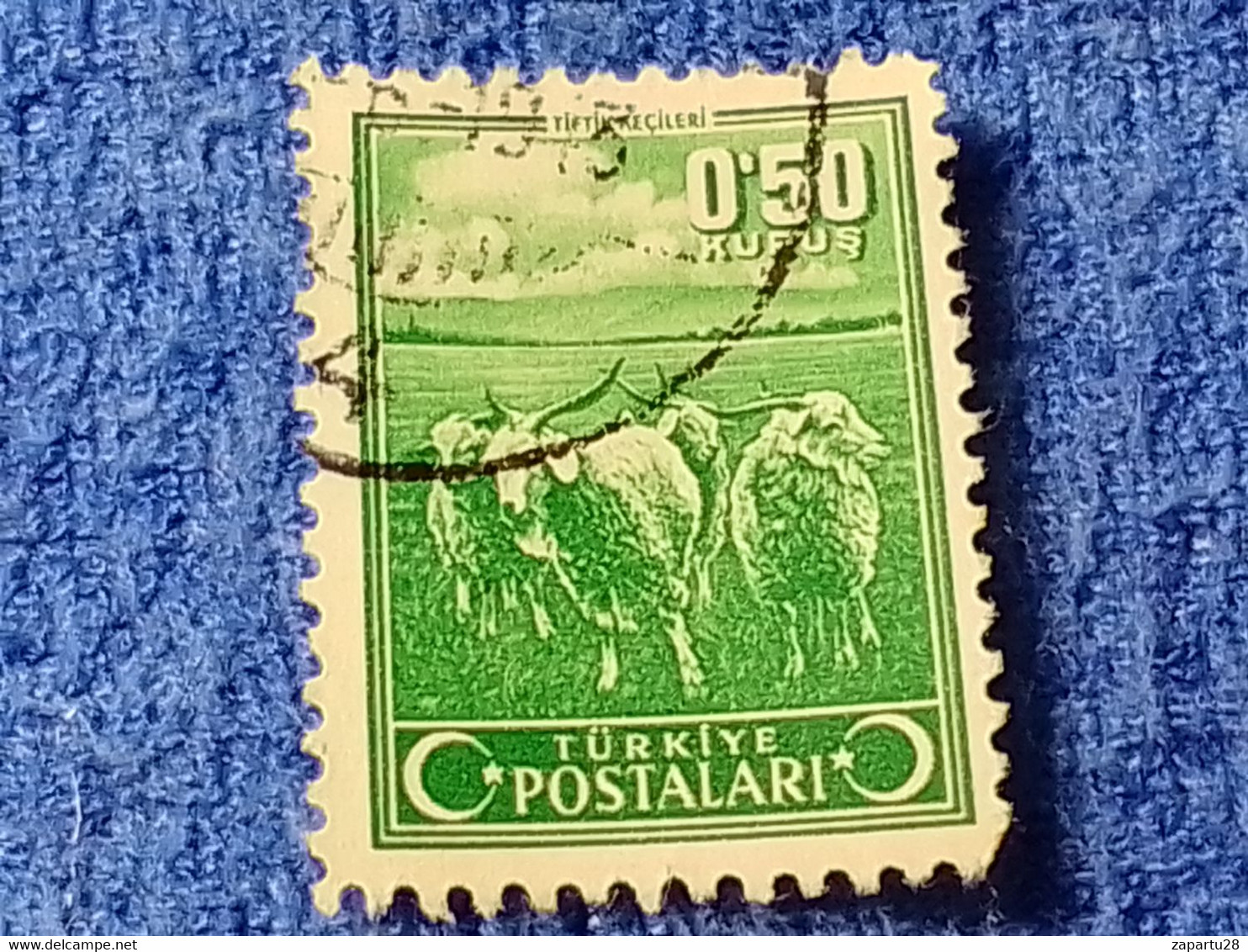 TÜRKİYE- 1940-50-    0.50K.    İNÖNÜ   SERİSİ   DAMGALI - 1934-39 Sandjak D'Alexandrette & Hatay