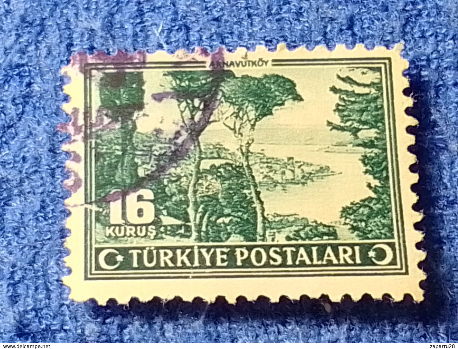 TÜRKİYE- 1940-50-    16K.    İNÖNÜ   SERİSİ   DAMGALI - 1934-39 Sandjak Alexandrette & Hatay