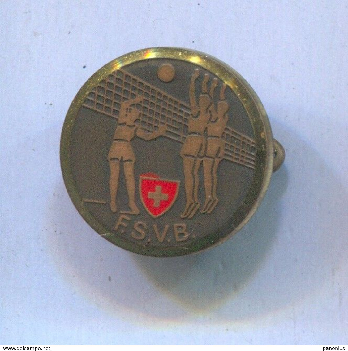 Volleyball Pallavolo - FSVB Switzerland Federation Association, Vintage Pin Badge Abzeichen - Volleyball