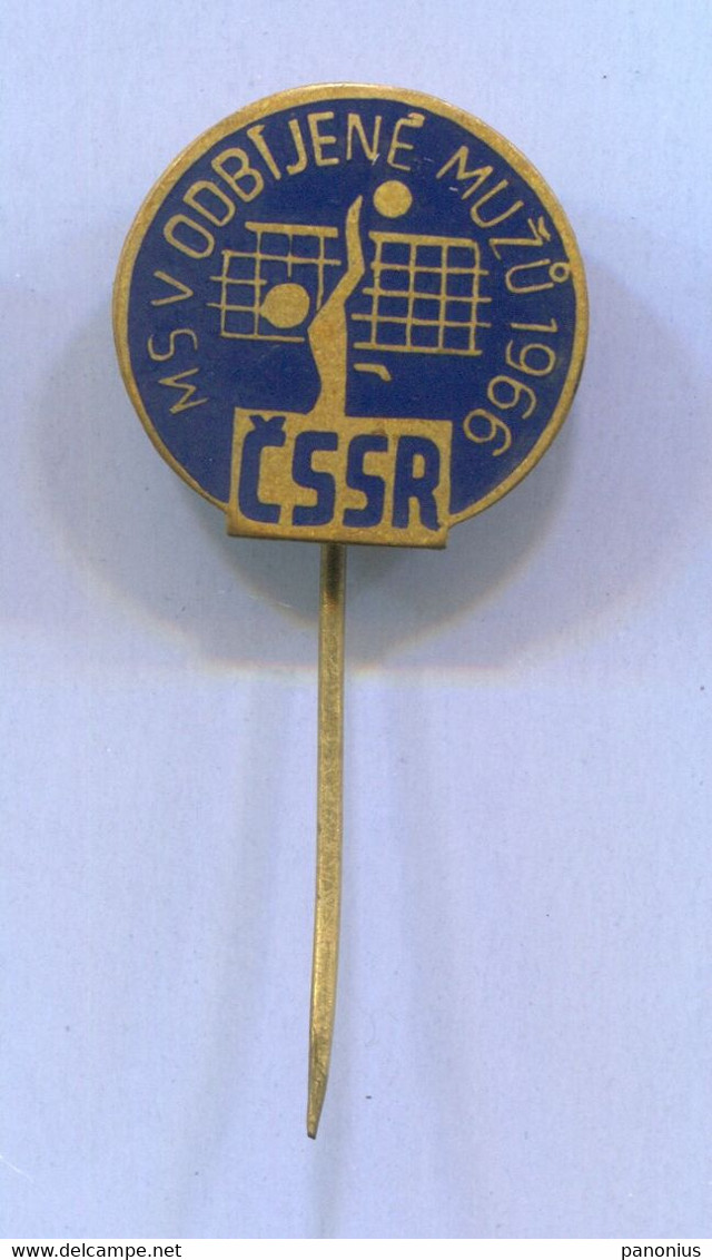 Volleyball Pallavolo - World Championship 1966. CSSR Czechoslovakia, Vintage Pin Badge Abzeichen, Enamel - Voleibol