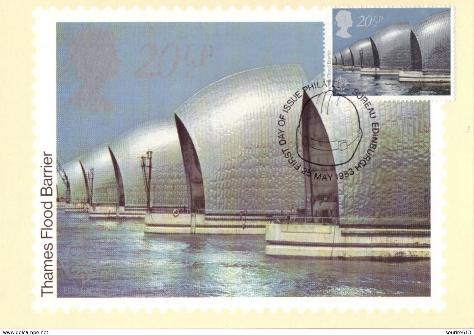 CM GB 1983 Energie Eau Barrage Hydrolique Thames Flood Barrier - Wasser