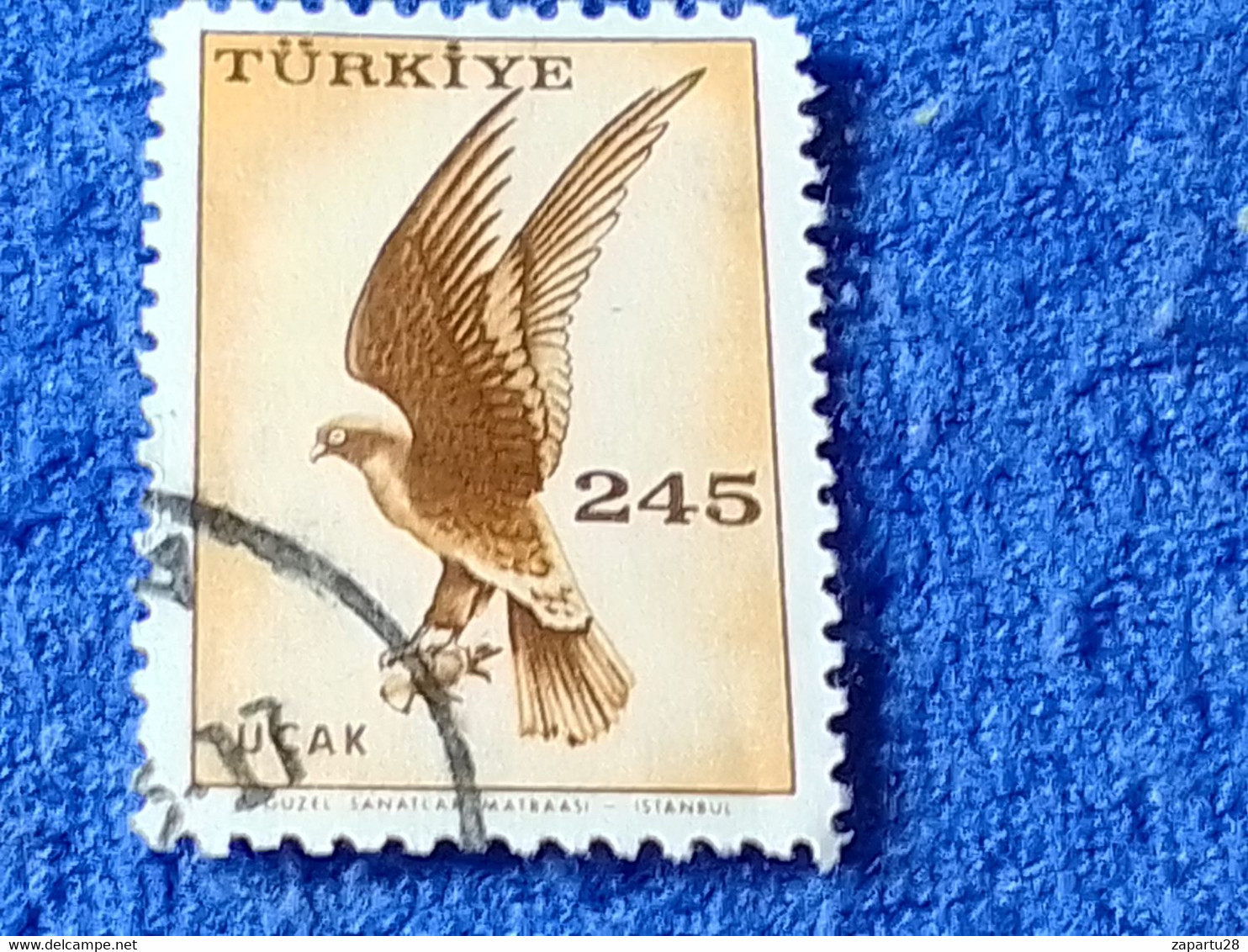 TÜRKİYE- 1950-60-    245K.    UÇAK   SERİSİ   DAMGALI - 1934-39 Sandjak D'Alexandrette & Hatay