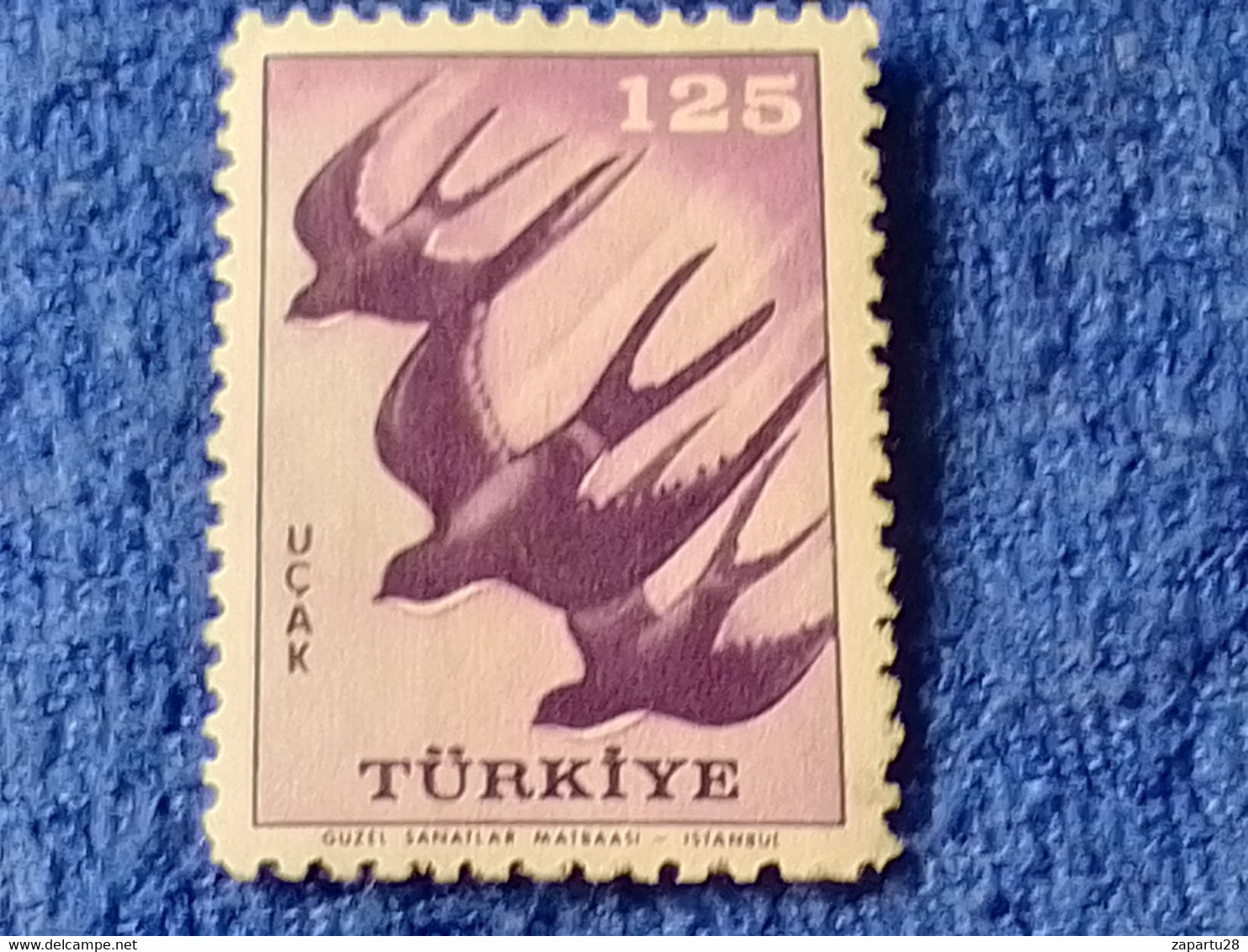 TÜRKİYE- 1950-60-    125K.    UÇAK   SERİSİ   DAMGALI - 1934-39 Sandjak D'Alexandrette & Hatay