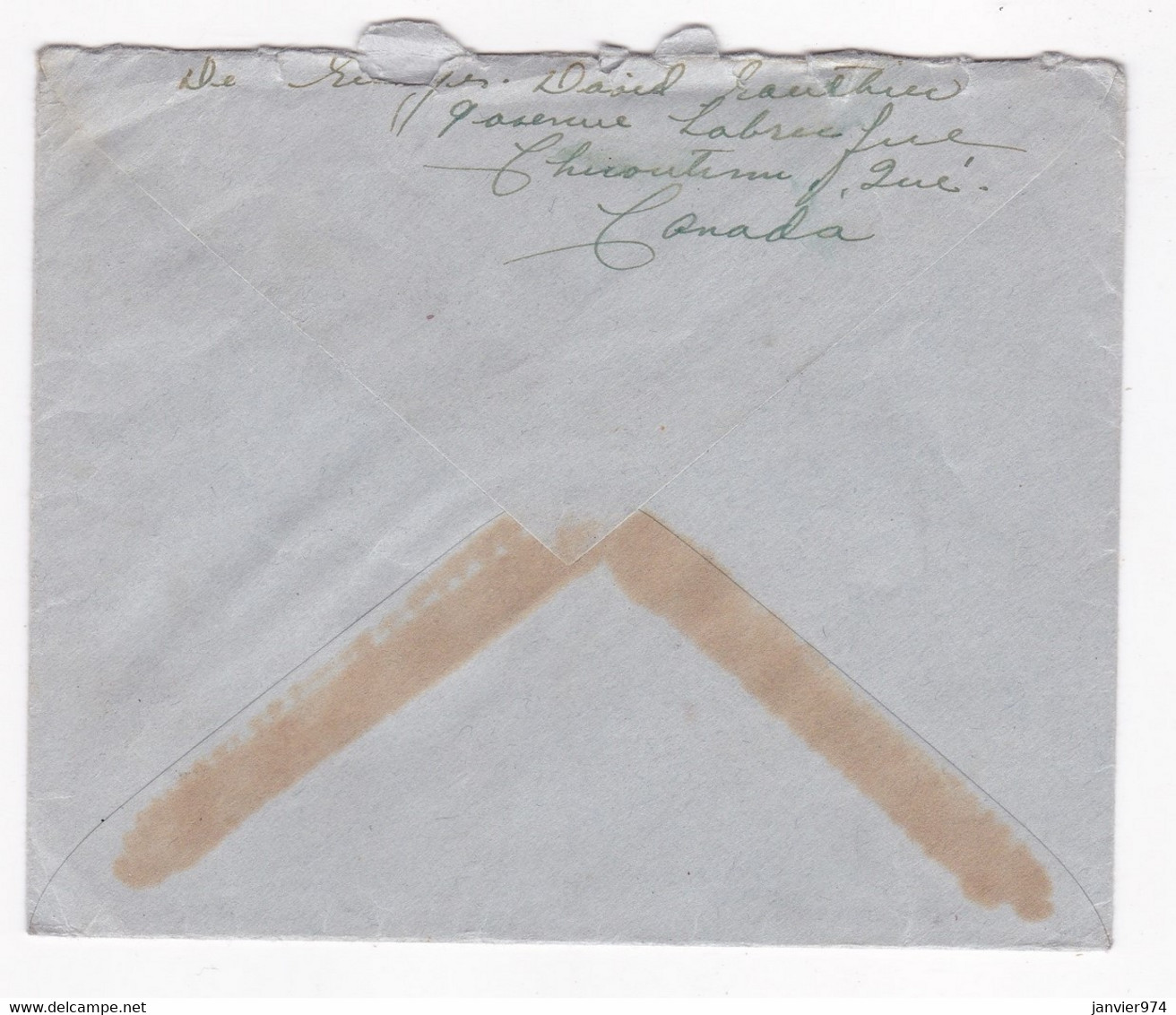 Enveloppe 1948 . Chicoutimi Canada Pour Melle Rigal à Millau Aveyron - Lettres & Documents