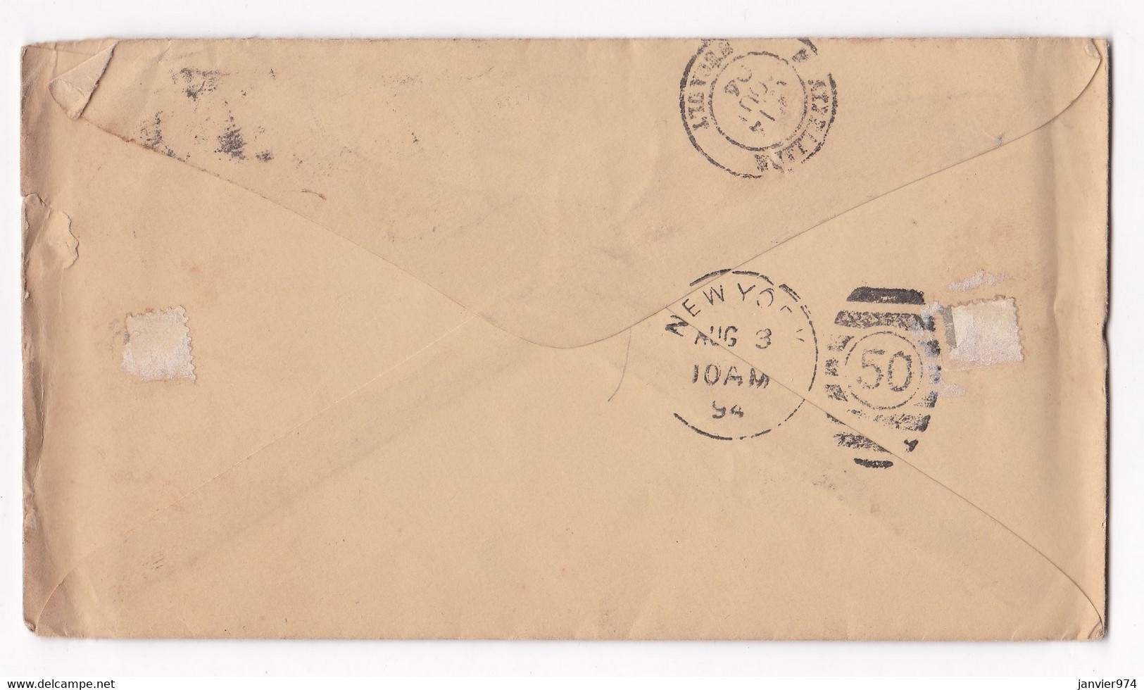 Enveloppe 1894 Highland Illinois Pour Montpellier France - Storia Postale