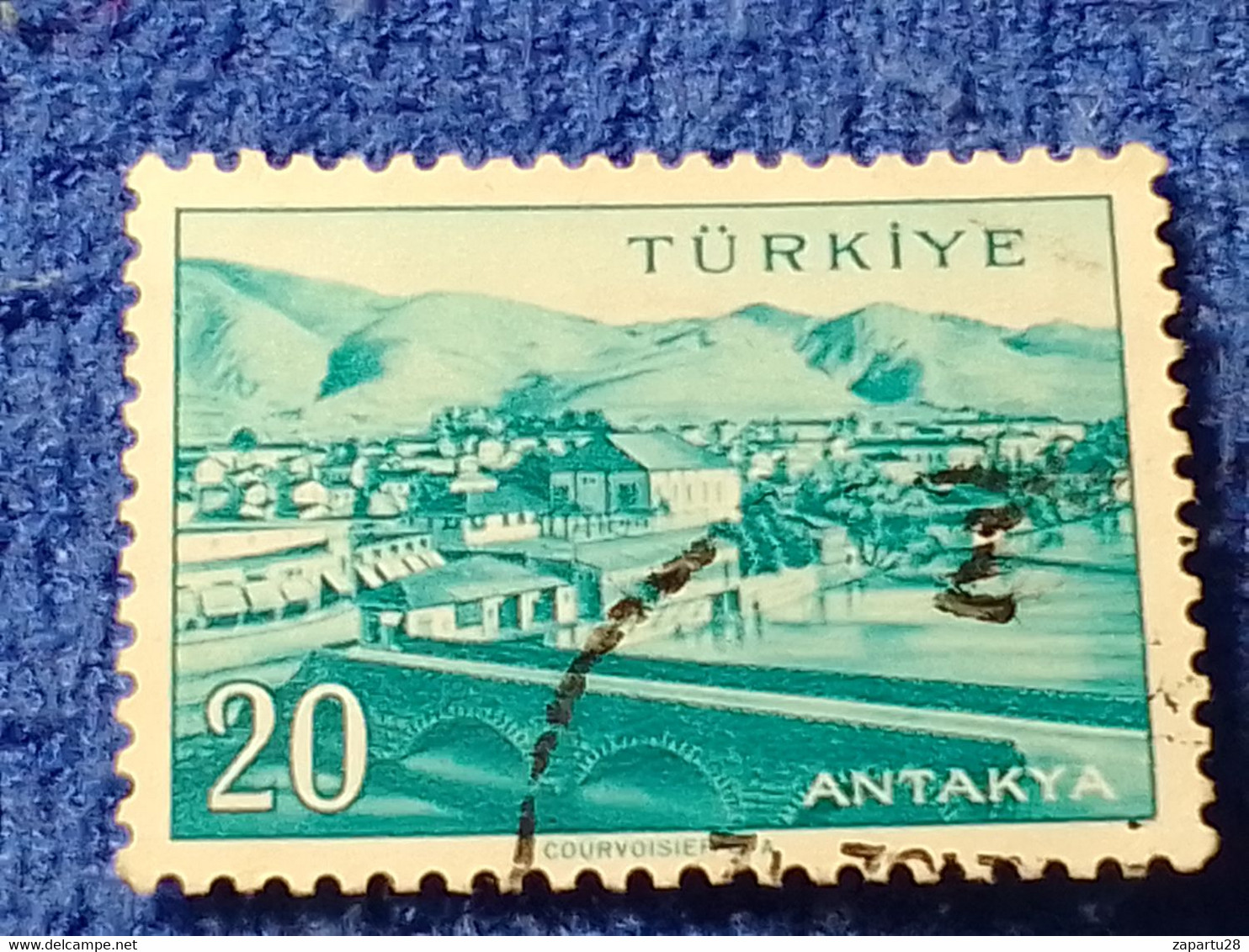 TÜRKİYE- 1960-70-    20K.    MEMLEKET    SERİSİ  ŞEHİRLER  DAMGALI - 1934-39 Sandjak D'Alexandrette & Hatay