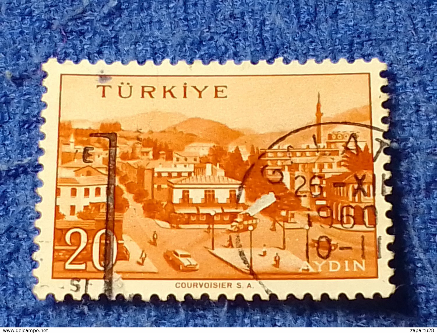 TÜRKİYE- 1960-70-    20K.    MEMLEKET    SERİSİ  ŞEHİRLER  DAMGALI - 1934-39 Sandjak D'Alexandrette & Hatay