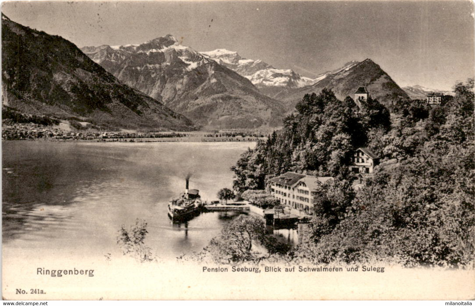 Ringgenberg - Pension Seeburg, Blick Auf Schwalmeren Und Sulegg (241a) * 9. 7. 1920 - Ringgenberg