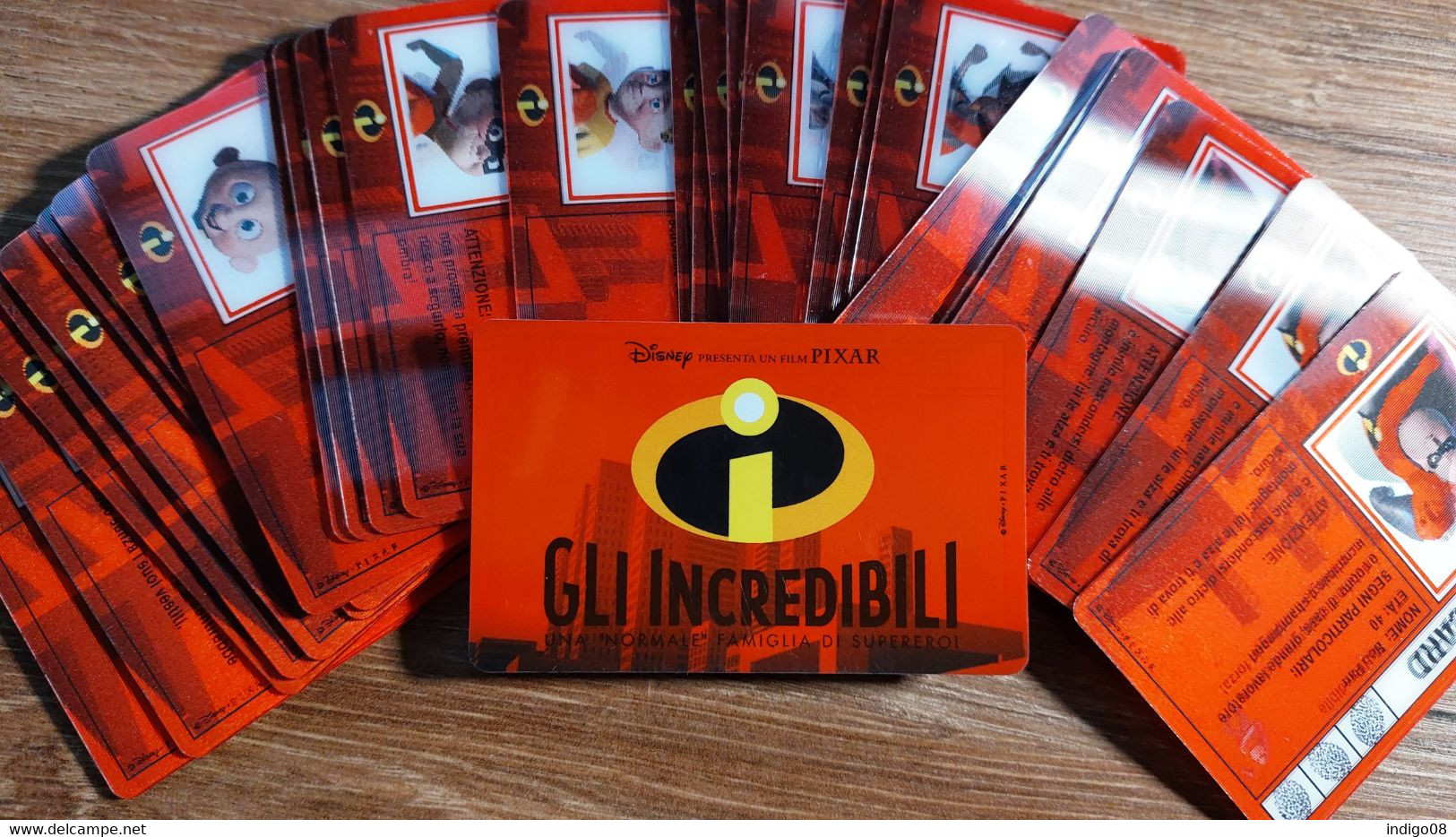 Cartes 3D The Incredibles Gli Incredibili Kinder Chocolat Ferrero Série Identity Cards - Sonstige & Ohne Zuordnung