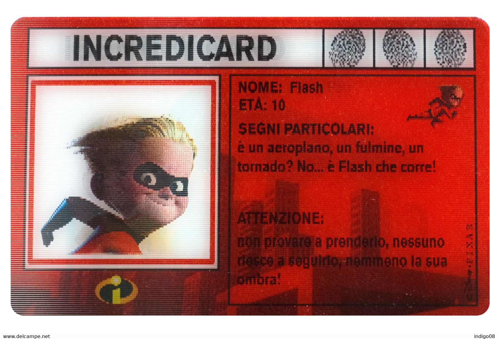 Cartes 3D The Incredibles Gli Incredibili Kinder Chocolat Ferrero Série Identity Cards - Andere & Zonder Classificatie