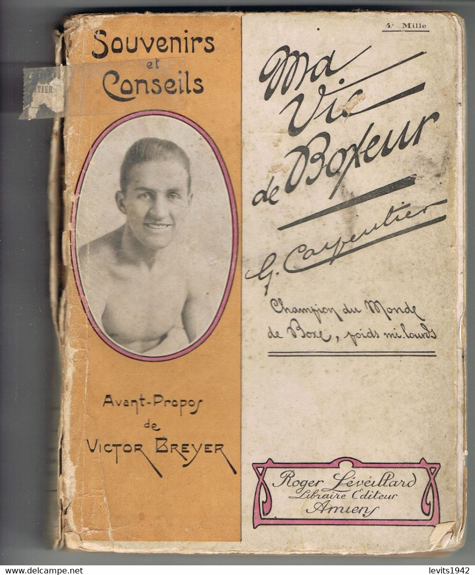 BOXE - LIVRE - MA VIE DE BOXEUR - CARPENTIER - 1921 - - Livres