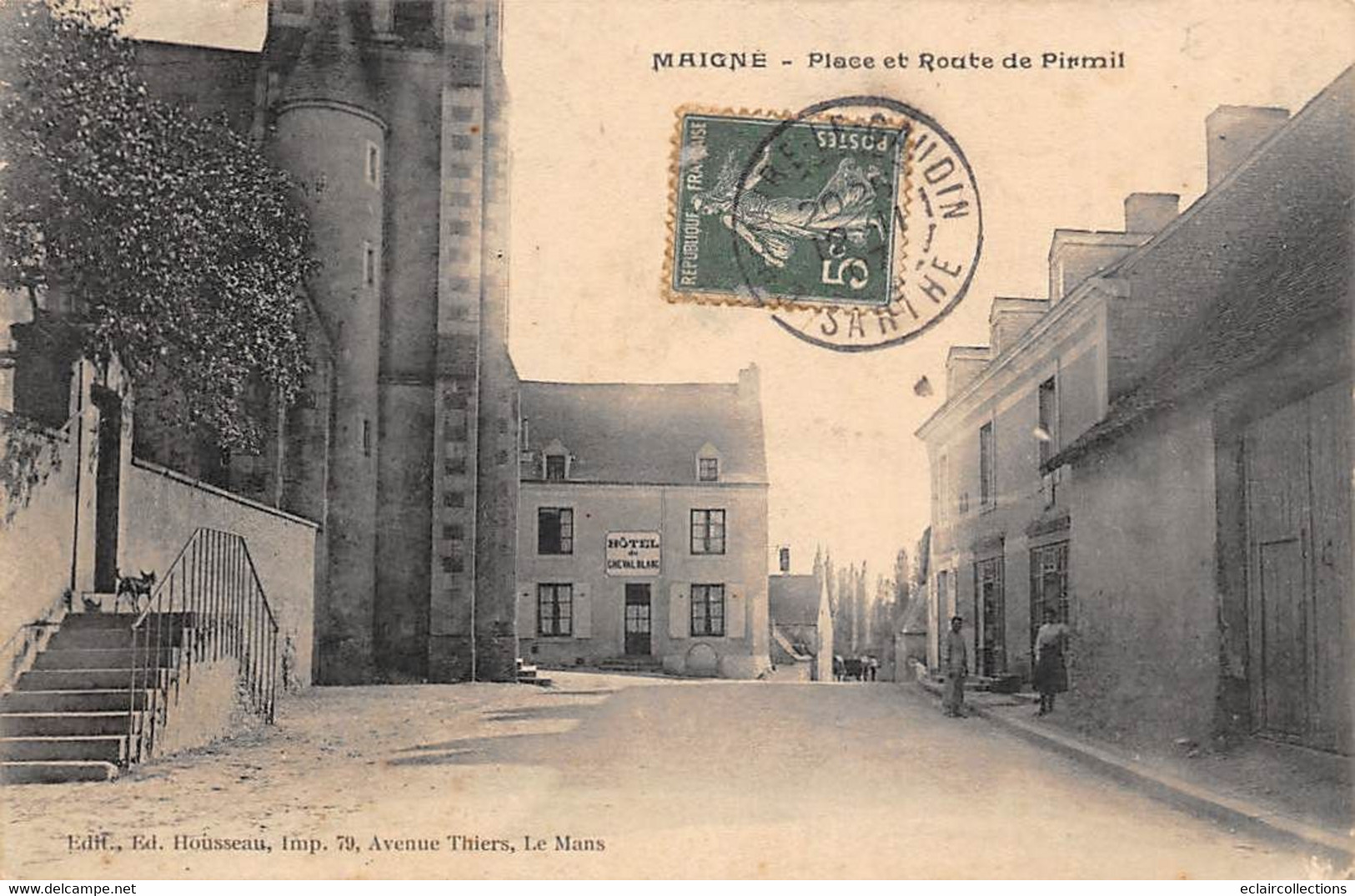 Maigné           72          Place Et Route De Pirmil  . Hôtel Du Cheval Blanc      (voir Scan) - Other & Unclassified