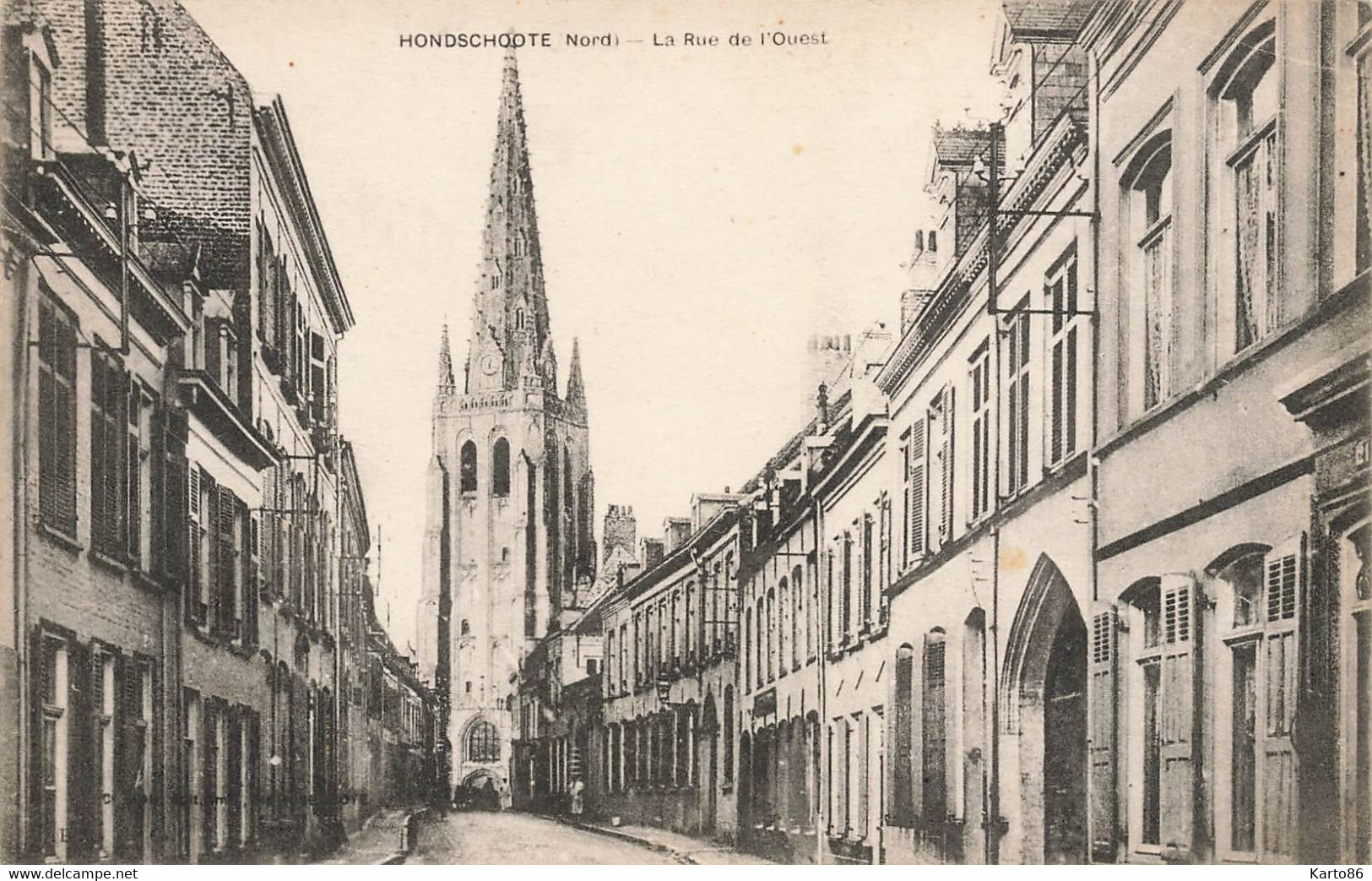 Hondschoote * La Rue De L'ouest - Hondshoote