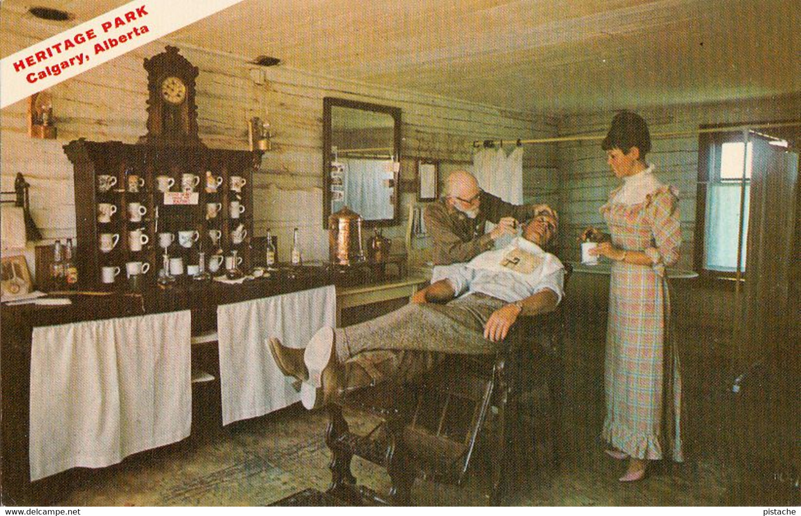 3507 – Calgary Alberta Canada - Heritage Park – Barbershop Barber Shop – Pretty Woman – VG Condition – 2 Scans - Calgary