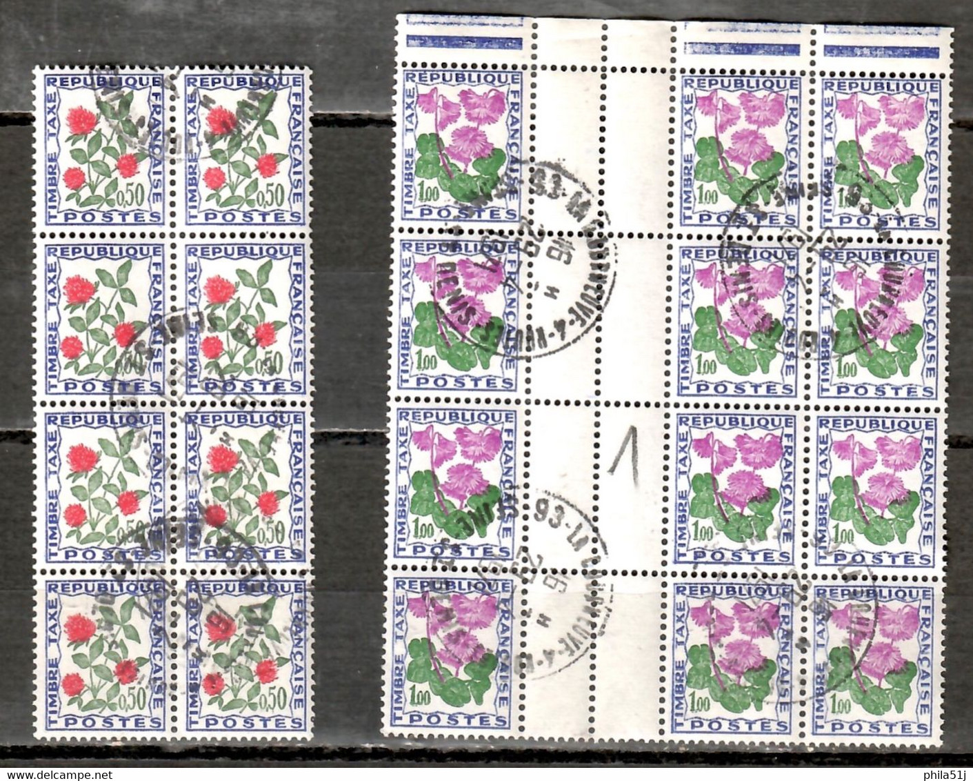 FRANCE 1964/1971---8 N°101 & 12 N°102--- OBL VOIR SCAN - 1960-.... Usados