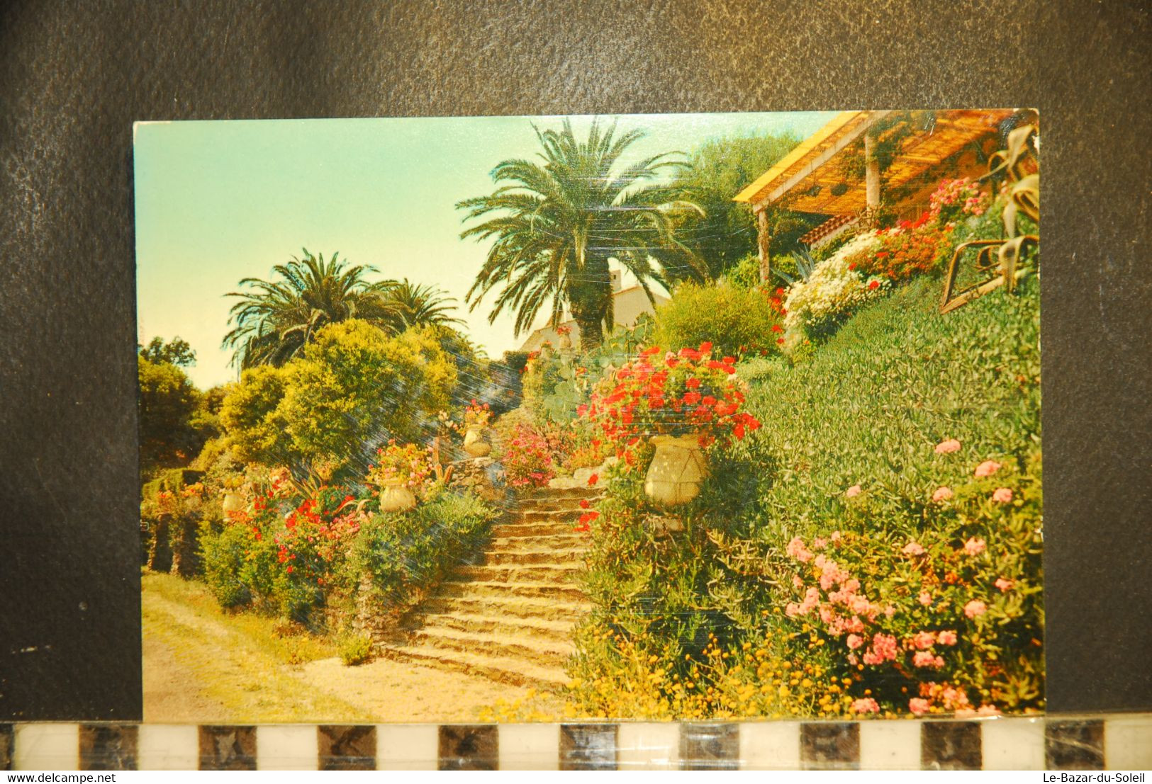 CP,  83, LA COTE D AZUR - ESCALIER FLEURI AU RAYOL - Rayol-Canadel-sur-Mer