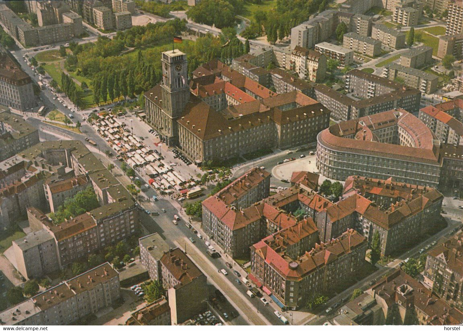 D-10825 Berlin - Rathaus Schöneberg - Markt - Luftbild - Aerial View - Schöneberg