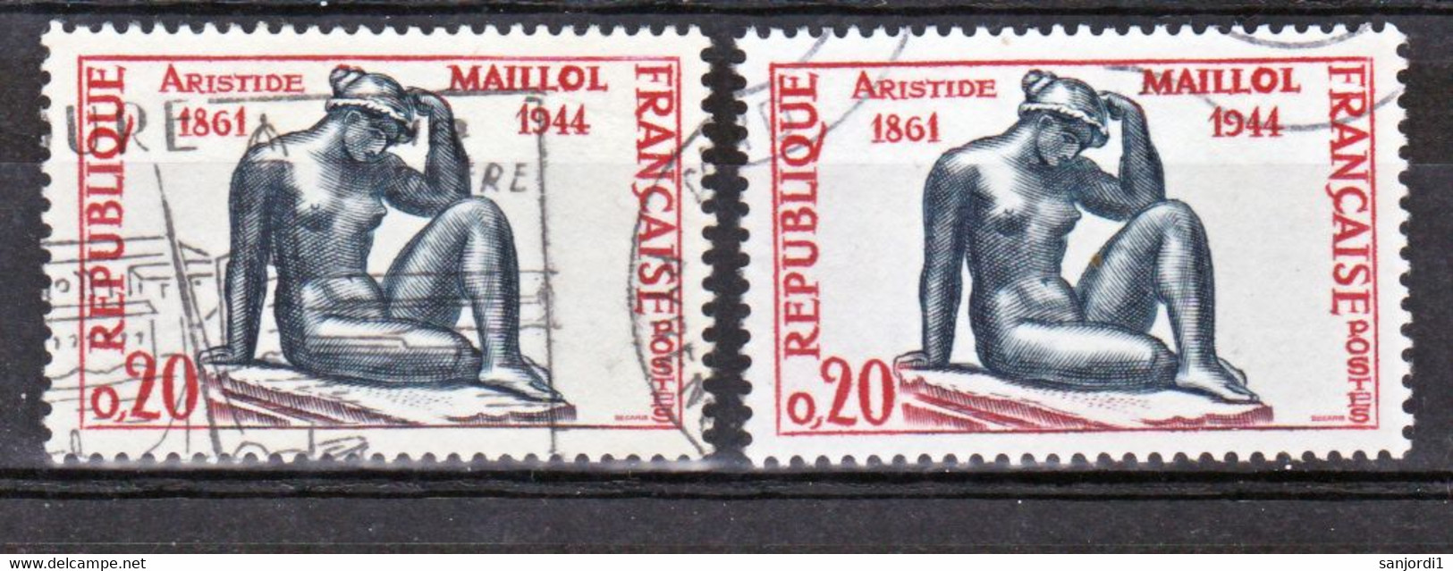 France  1281 Variété Socle Rouge Et Gris  Oblitéré Used - Used Stamps