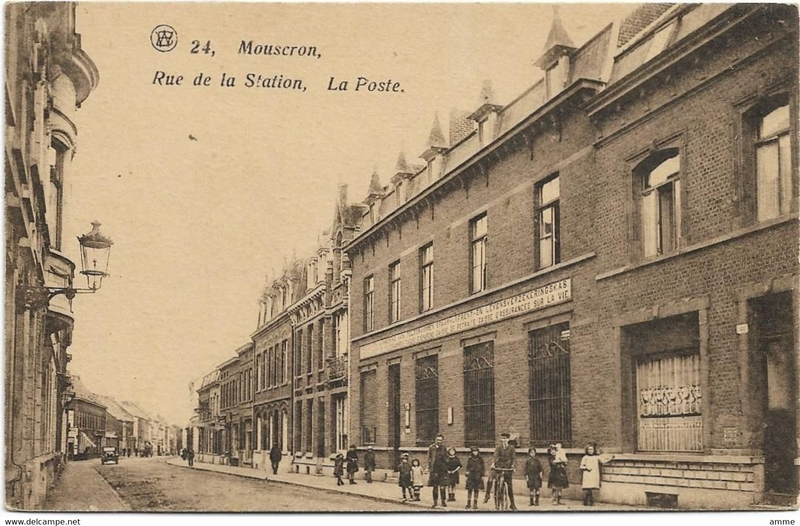 Moeskroen - Mouscron   *  Rue De La Station - La Poste - Mouscron - Moeskroen