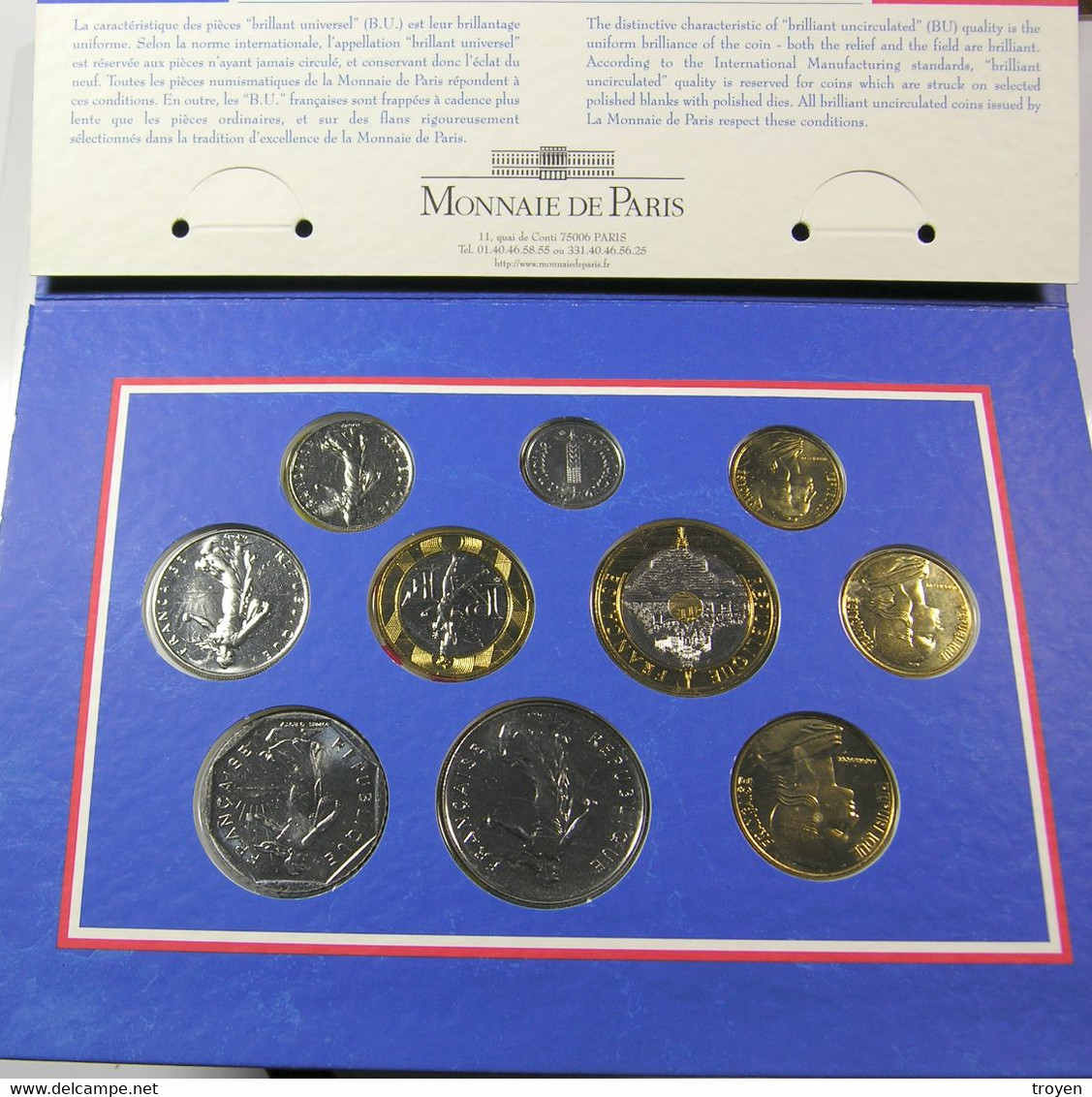 Coffret BU 1999- France - 9 Pièces  - 500 Ex - - BU, BE & Münzkassetten