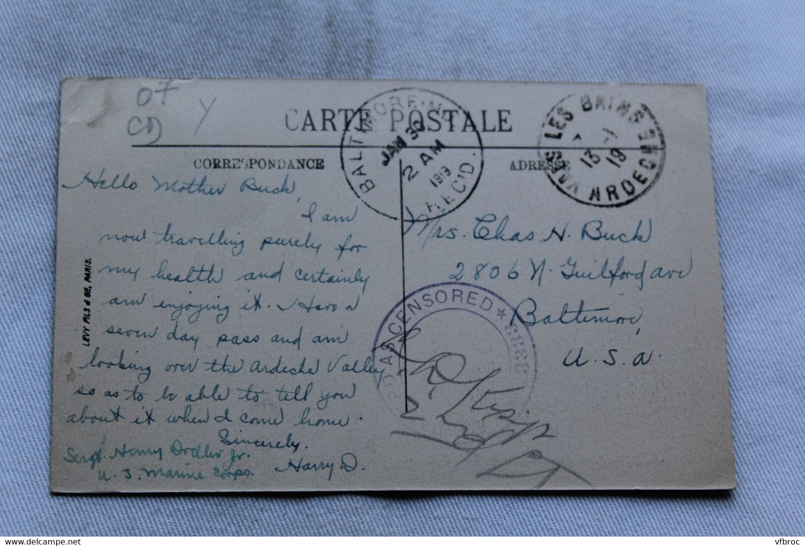 Cpa 1919, Aubenas, Vue Générale Du Pont D'Aubenas, Ardèche 07 - Aubenas