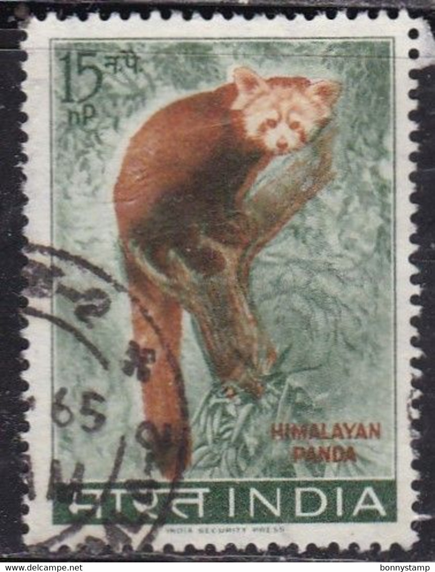 India, 1962/63 - 15np Lesser Panda - Nr.363 Usato° - Gebraucht