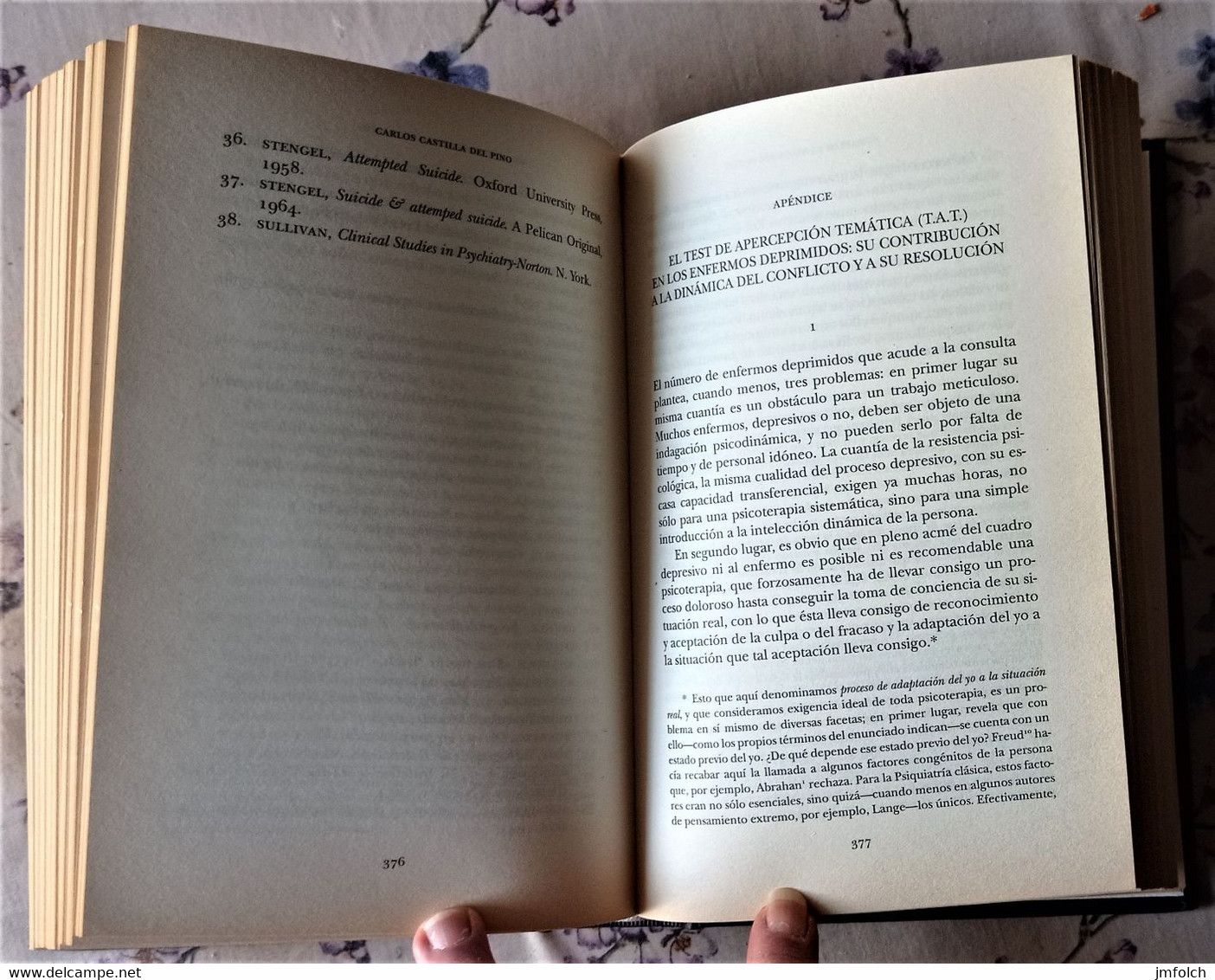 UN ESTUDIO SOBRE LA DEPRESION. DE CARLOS CASTILLA DEL PINO