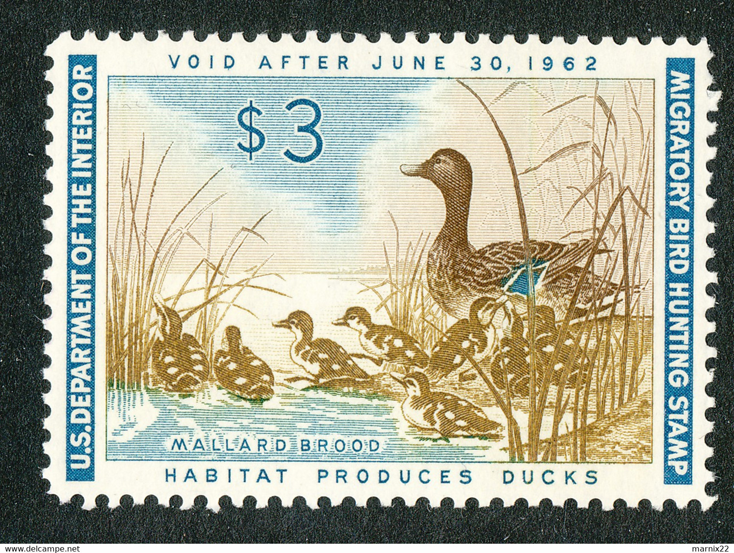 HUNTING PERMIT STAMPS - DUCKSTAMP 1961 - MNH  (HP28) - Duck Stamps