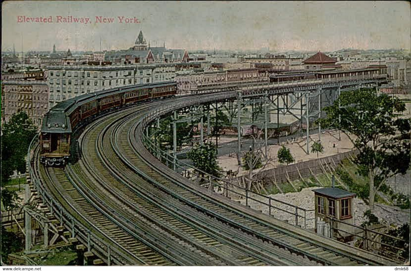 NEW YORK - ELEVATED RAILWAY - PUBL. SUCCESS POSTAL CARD CO.  1910s (15625) - Trasporti