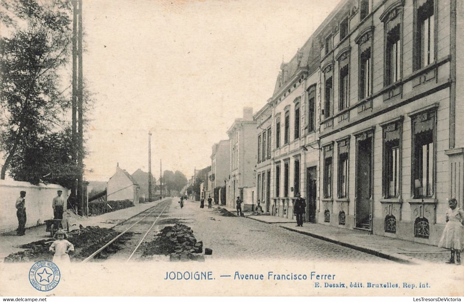 CPA - Belgique - Jodoigne - Avenue Francisco Ferrer - Edit. Desaix - La Belgique Historique - Précurseur - Animé - Geldenaken