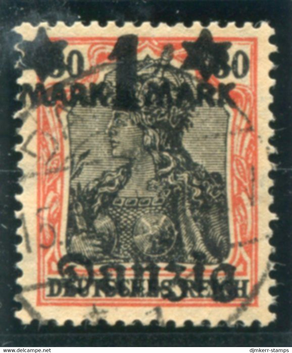 DANZIG 1920 (1 Nov.) 1 Mk Surcharge,without Burelage Used.  Michel 41 III - Usati