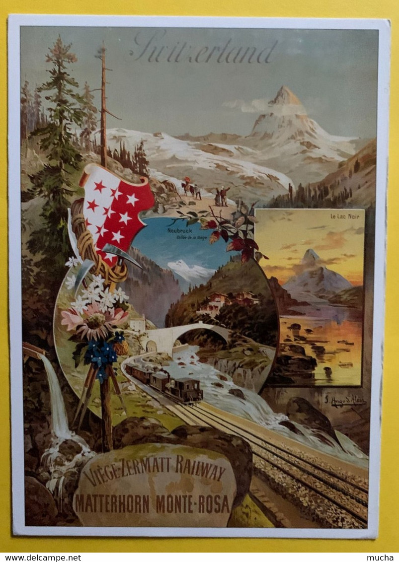 18650 - Tourisme Viège - Zermatt  Railway Matterhorn (Reproduction Affiche) Hugo D'Alési 1895 - Viège