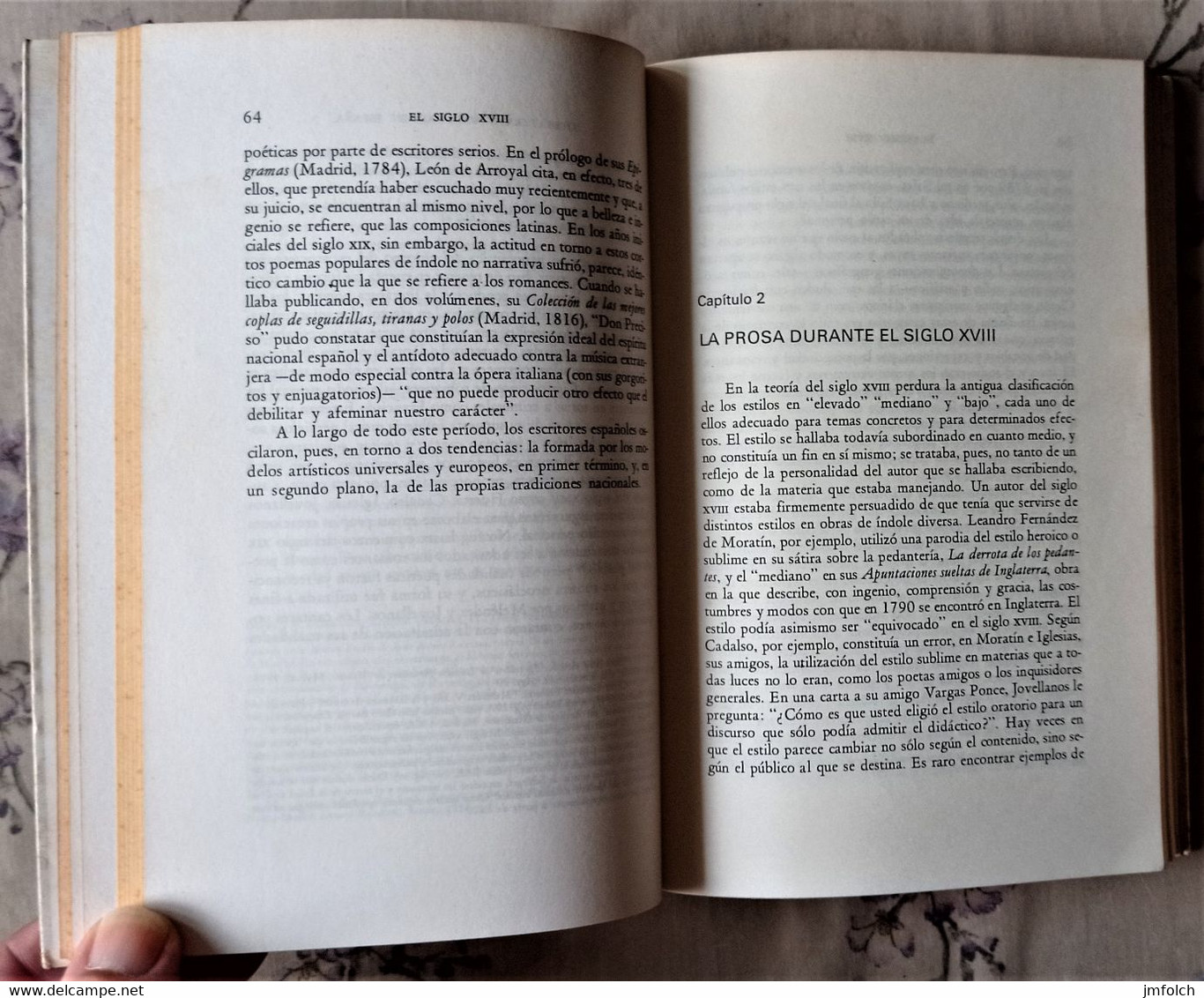 HISTORIA DE LA LITERATURA ESPAÑOLA. EL SIGLO XVIII. DE N.GLENDINNING - Altri & Non Classificati