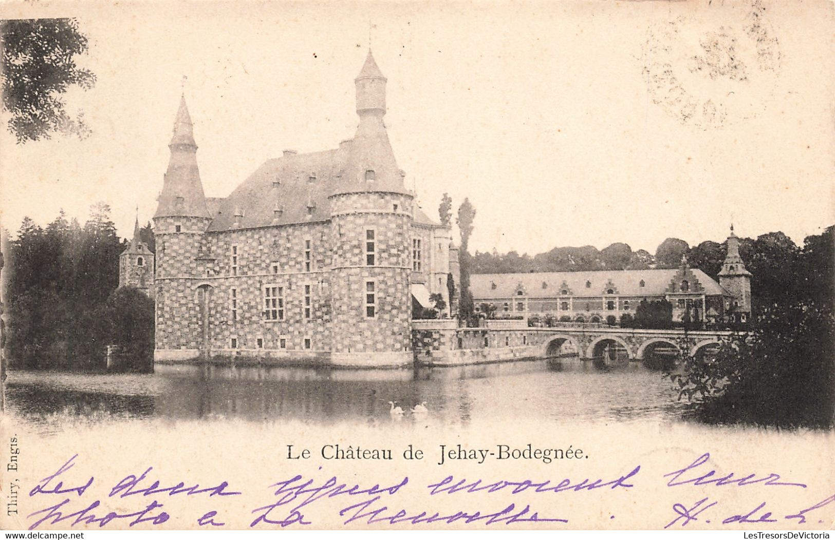 CPA - Belgique - Jehay Bodegnée - Le Château De Jehay Bodegnée - Edit. Thiry - Précurseur - Etang - Oblitéré Amay 1903 - Amay