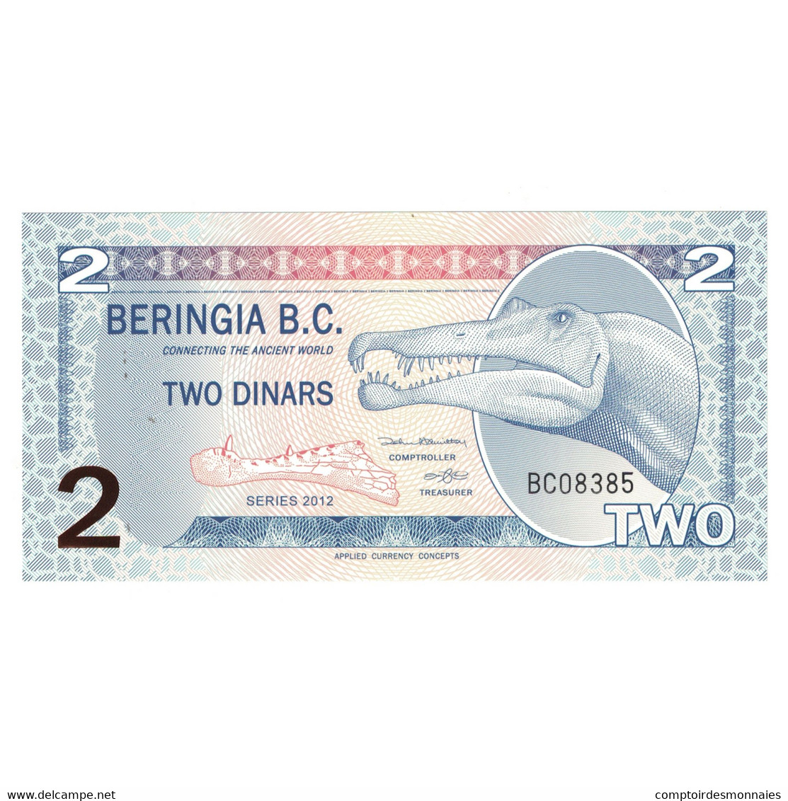 Billet, Canada, 2 Dinara, 2012, BERINGIA B C, NEUF - Canada