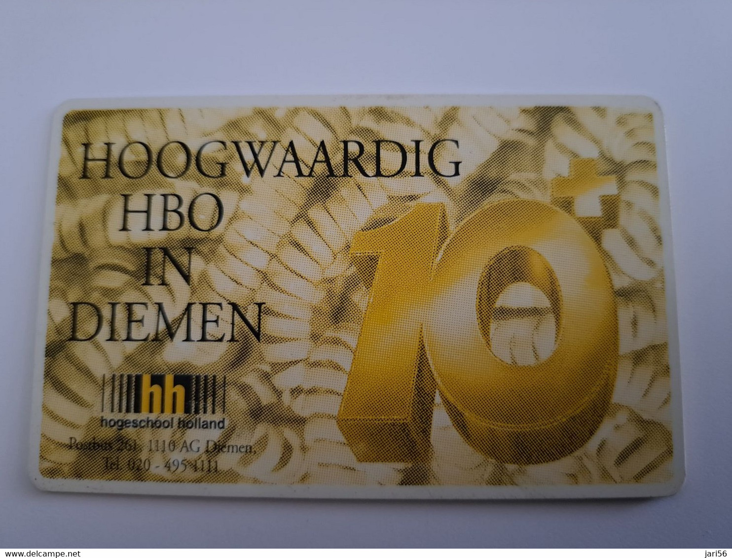 NETHERLANDS / CHIP ADVERTISING CARD/ HFL 2,50 /  HBO DIEMEN  / MINT   ** 12010** - Privé