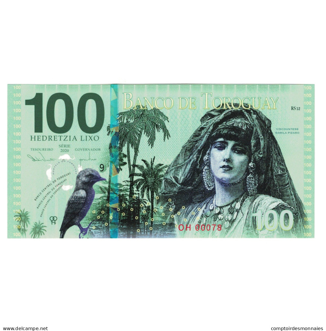 Billet, Espagne, Billet Touristique, 2020, 100 HEDRETZIA BANCO DE TOROGUAY, NEUF - [ 7] Falsos & Variedades