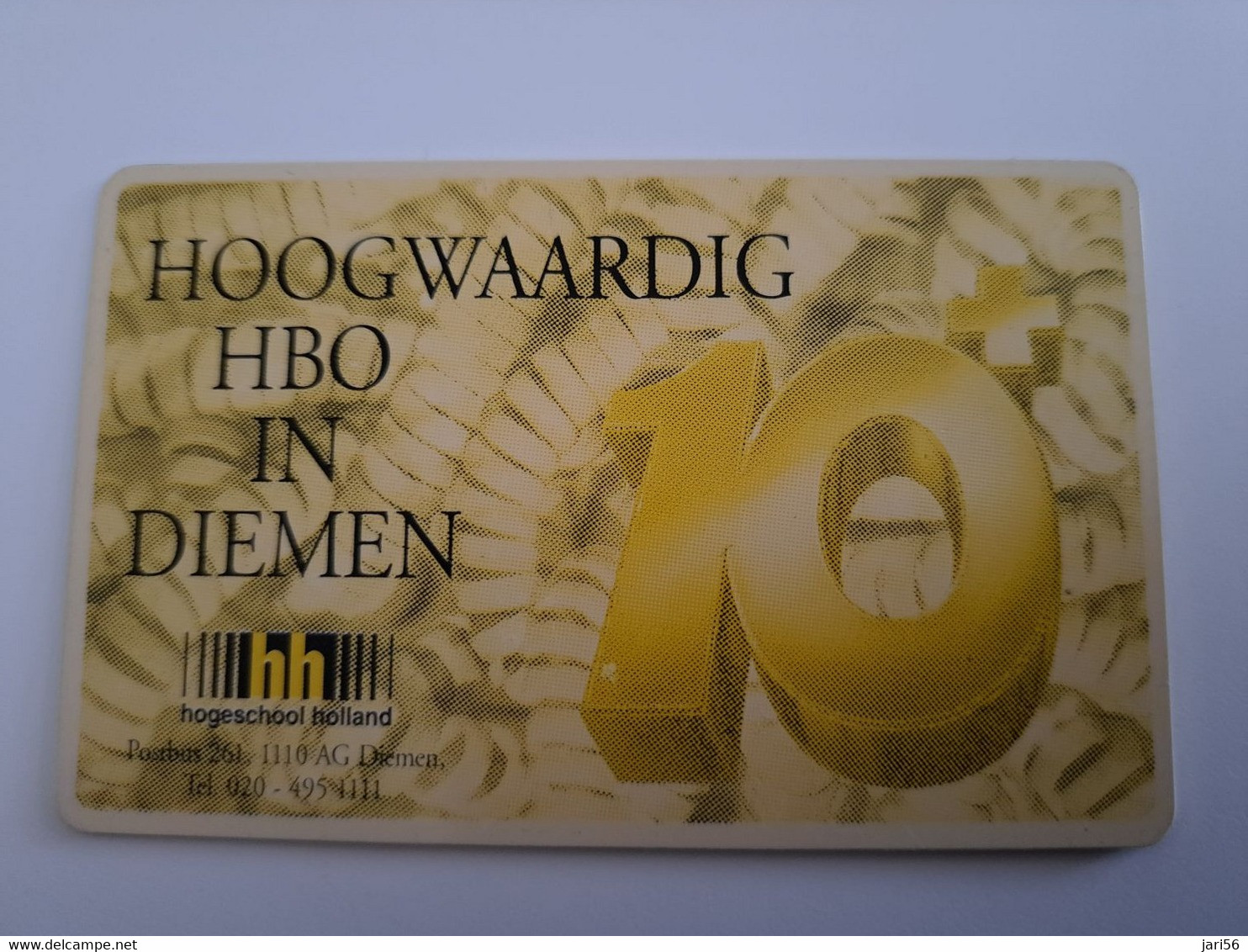 NETHERLANDS / CHIP ADVERTISING CARD/ HFL 2,50 /  HBO DIEMEN  / MINT   ** 12011** - Privat