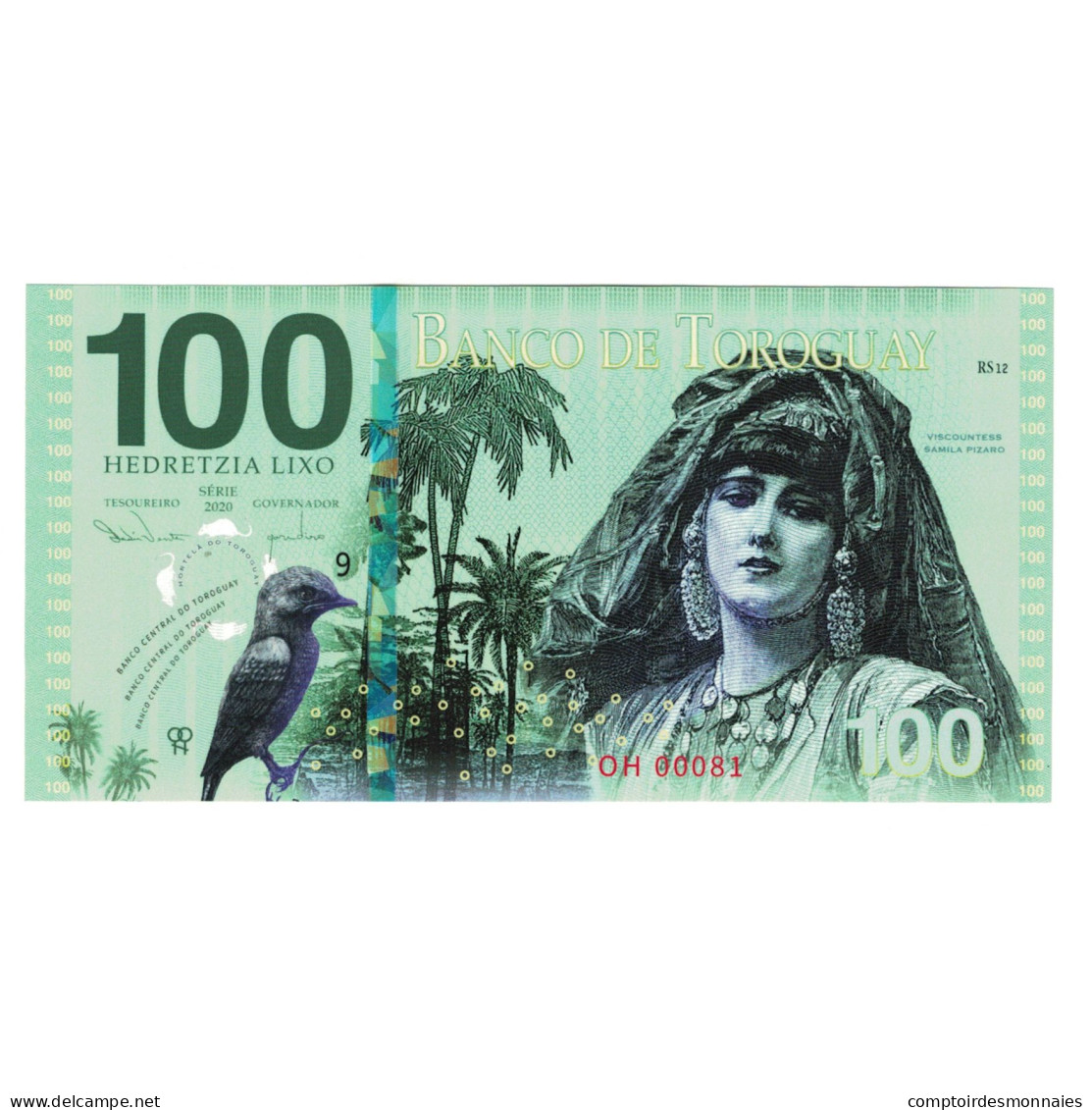 Billet, Espagne, Billet Touristique, 2020, 100 HEDRETZIA BANCO DE TOROGUAY, NEUF - [ 7] Errors & Varieties